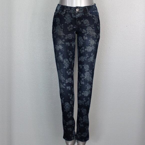 Rewash Jean Like Floral Print Pull on Jeggings Juniors Size 1 - Picture 1 of 7